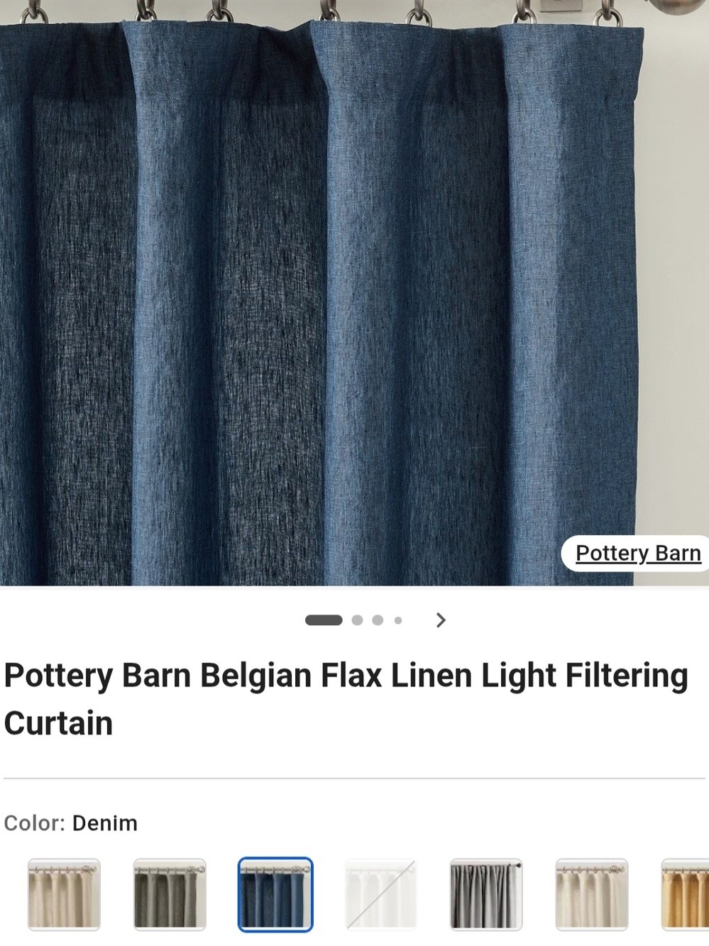 Pottery Barn Linen Curtains